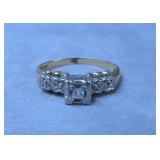 14k & Diamond Ladies Ring-2 Grams