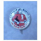 1946 Captain Marvel Club Shazam Pinback Pin