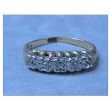 14k & Diamond Chip Ladies Ring-2 Grams