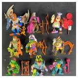 9pc Vintage TMNT Action Figures w/ Accessories