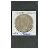 1922-D U.S. Peace Dollar Silver Coin