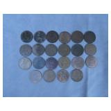 22pc 1891-1967 English Large Cents Lot