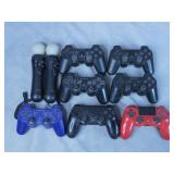 9pc Sony PlayStation 3 & 4 Controllers Lot