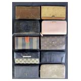 10pc Designer Long Wallets w/ Dior & Louis Vuitton