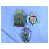 3pc Mexican Tin Nicho Display Box Lot