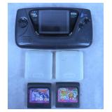 Sega Game Gear Console & 2 Video Games