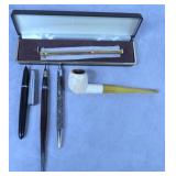 Vintage Merscahum Pipe & Pens Lot