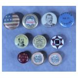 10pc Antique Lapel Stud Lot