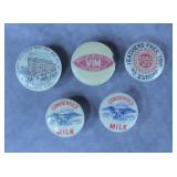 6pc Antique Advertsing Lapel Stud Lot