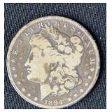 1894-O Morgan US Silver Dollar