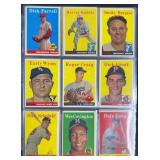 1958 Topps Baseball Cards w/ Stars