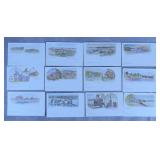 12pc 1897 Staten Island NY Postcards Set
