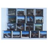 17pc WW1 US Army Glass Magic Lantern Slides