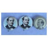 1896 William Jennings Bryan Campaign Pins