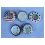 5pc 1896 President McKinley Campaign Pin Lot