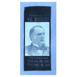1901 President McKinley Mourning Ribbon