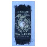1881 President Garfield Mourning Ribbon