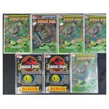 7pc Jurassic Park #1 Topps Comic Books