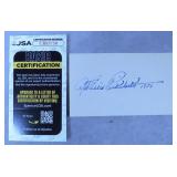 Eddie Rickenbacker Signed Index Card-JSA COA