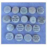 18pc Antique Novelty Premium Pins Lot