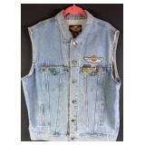 Vintage Harley Davidson Jean Vest