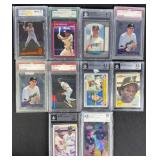 10pc Graded 1980s-2000s Baseball Cards