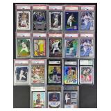 18pc Graded 2009-2021 Baseball Cards w/ Autos