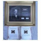 Abraham Lincoln Hair Strands/Funeral Flag Remnant