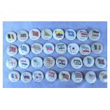 32pc Antique Sweet Caporal National Flag Pin Lot