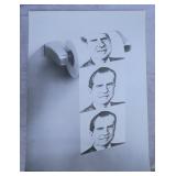 1970 Richard Nixon Toilet Paper Protest Poster
