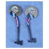 Antique George Washington Pins w/Hatchets