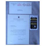 Eddie Rickenbacker Signed Letter-JSA COA