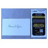 Maxwell D Taylor Signed Index Card-JSA COA