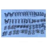 54pc Vintage Miniature WWII Lead Soldiers Lot