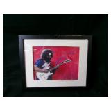 Artist Signed Jerry Garcia Mixed Media Picture