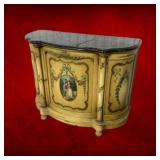 Hand Painted Console Cabinet