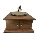 Victor Victrola Oak Table Top Phonograph