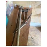 Assorted Tool Lot: Pickaxe, Hammers, and Prying Tool