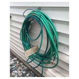 Green Garden Hose with Holder
