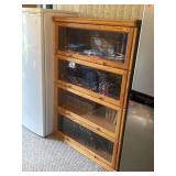 Wood Barrister Bookcase with Glass Doors