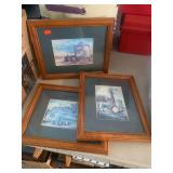 Set of 3 Framed Tractor Prints