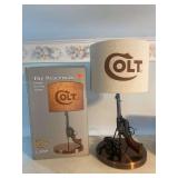 Colt Peacemaker Single Action Army Revolver Lamp with Shade