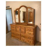 66 inches wide 17 1/2 inches deep by 79 inches tall with the mirror