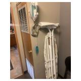Iron and Ironing Board Set with Wall Mount