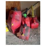 Lot of Four Red Gas Cans
