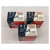 Three Boxes of Federal Upland Load Shotshells (Full Boxes)