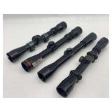 Lot of Four Rifle Scopes: Simmons, Bushnell Sportview & Sharpshooter, Weaver