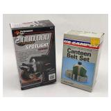 Performance Tool 2,000,000 Candlepower Spotlight & US Camper Canteen Belt Set