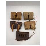 Lot of Leather Ammunition Pouches including Winchester Marked Example