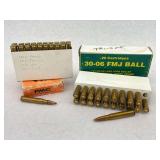 30-06 Assorted Ammunition 40 Rounds. Reloads and Facotry